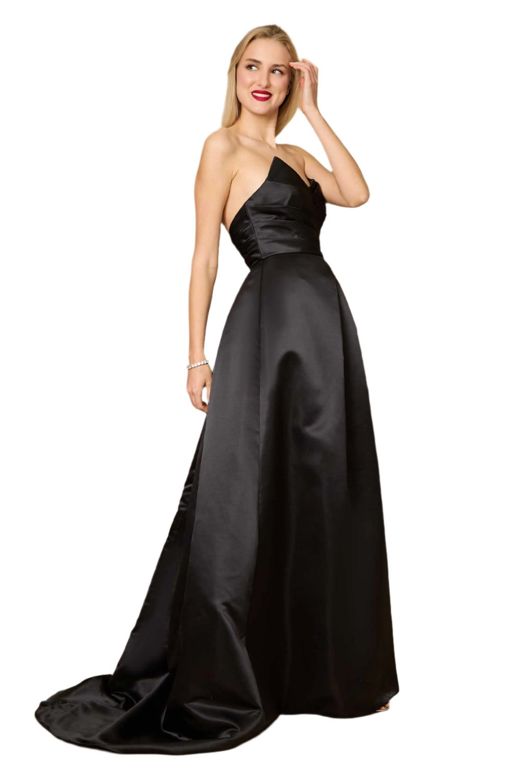 Dylan and Davids Full-Length Black Formal Ball Gown Party Dress
